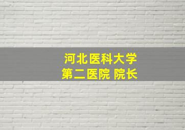 河北医科大学第二医院 院长